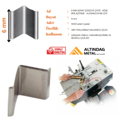 6 MM AGRAF ÇERÇEVE ÇİVİSİ - 45 DERECE KÖŞE BİRLEŞTİRME - YERLİ ÜRETİM - KOŞULSUZ İADE GARANTİLİ