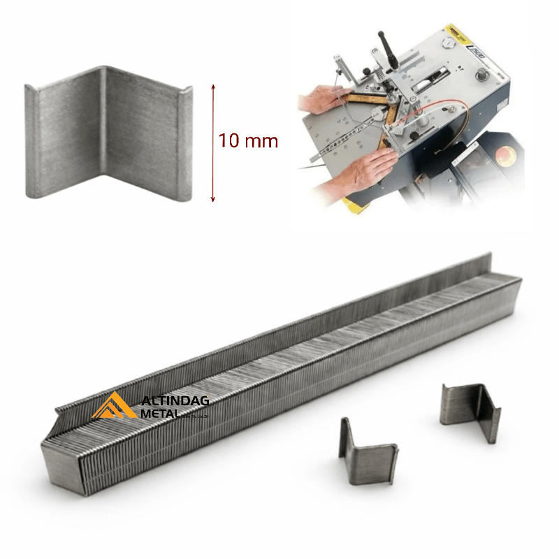10 mm Agraf Çerçeve Köşe Çivisi – 45° V Çivi | Yerli Üretim | 3000 Adet