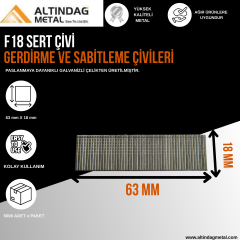 F18 SERT ÇİVİ - F18 BRAD NAİL - GERDİRME VE SABİTLEME ÇİVİLERİ
