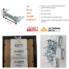 TİMSAH - TIRTILLI ASKI  RESİM ÇERÇEVESİ DUVAR APARATI (KÜÇÜK)