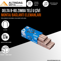 DELTA 8-80 ZIMBA TELİ U ÇİVİ - MONTAJ BAĞLANTI ve BİRLEŞTİRME ELEMANLARI