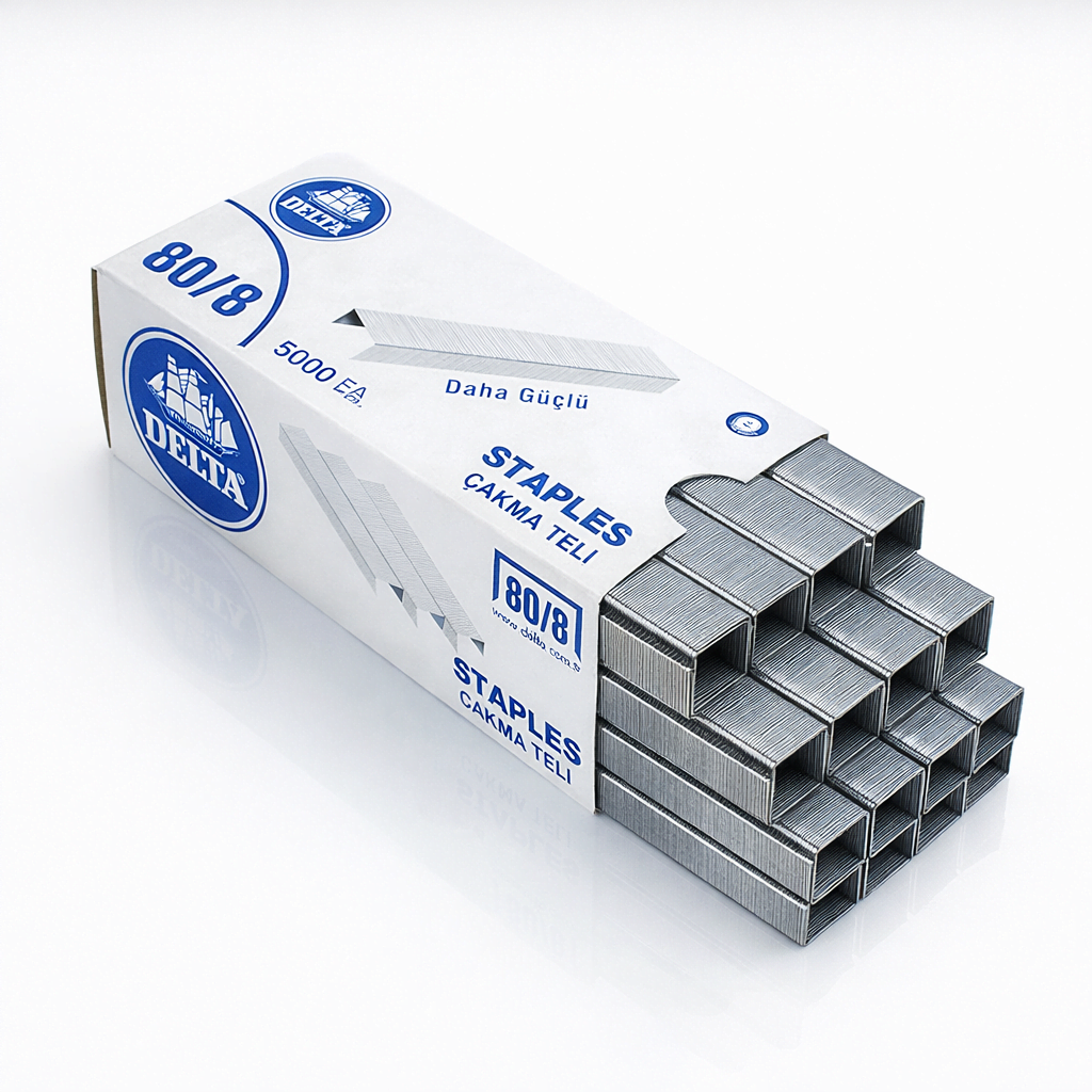 Delta 80/8 Zımba Teli 5000 Adet | Profesyonel Dayanıklı Zımba Teli