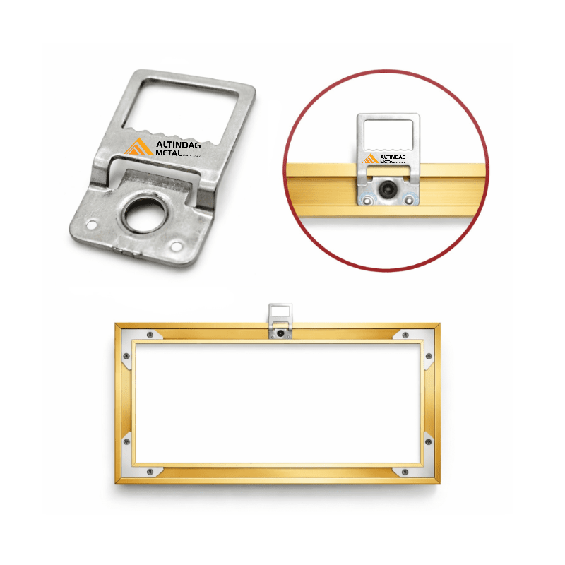 Aliminyum Çerçeve Montaj Askısı | 20x30 mm | 100 Adet