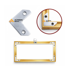 Alüminyum Çerçeve L Köşe Birleştirme Aparatı | 100 Adet