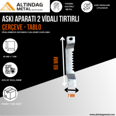VİDALI TIRTIRLI ASKI - 6 CM - ÇERÇEVE - TABLO - AYNA - CAM APARATI 2 VİDALI