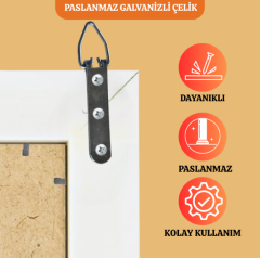 3 Vidalı Askı Aparatı – Çerçeve, Tablo, Ayna ve Cam Gibi Ağır Ürünler İçin Montaj Çözümü