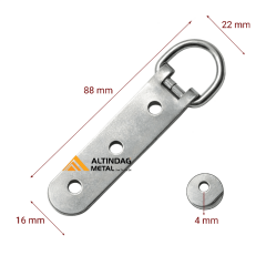 3 Delikli Oval Çelik Duvar Askısı | 88 mm | Ağır Tablo, Ayna ve Çerçeve Askı Aparatı