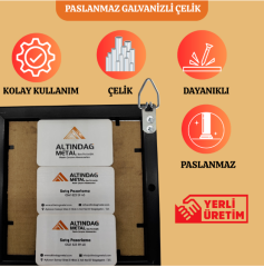 2 Vidalı Askı Aparatı – Çerçeve, Tablo, Ayna ve Cam Gibi Ağır Ürünler İçin
