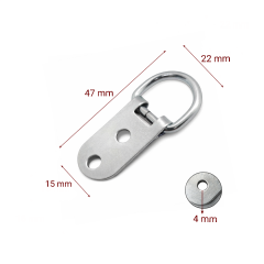 Çelik Duvar Askısı 2 Delikli - 47 mm - Tablo, Ayna ve Çerçeve Askı Aparatı