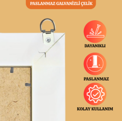 1 Vidalı Çerçeve Askı Aparatı – Tablo, Ayna ve Cam Montajı İçin Pratik ve Dayanıklı Çözüm