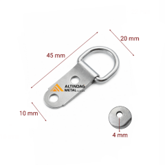 Çelik Duvar Askısı 2 Delikli - 45 mm - Tablo, Ayna ve Çerçeve Askı Aparatı