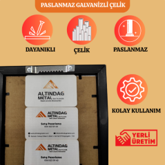 5 cm Vidalı Tırtırlı Askı Aparatı – 2 Vidalı | Çerçeve, Tablo, Ayna ve Cam Montajı İçin Dayanıklı Metal Asma Parçası