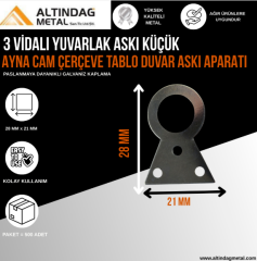 3 VİDALI YUVARLAK KÜÇÜK - AYNA - ÇERÇEVE - TABLO - CAM ASKI APARATI