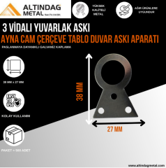3 VİDALI YUVARLAK ASKI -  AYNA, CAM, ÇERÇEVE, TABLO DUVAR ASKI APARATI