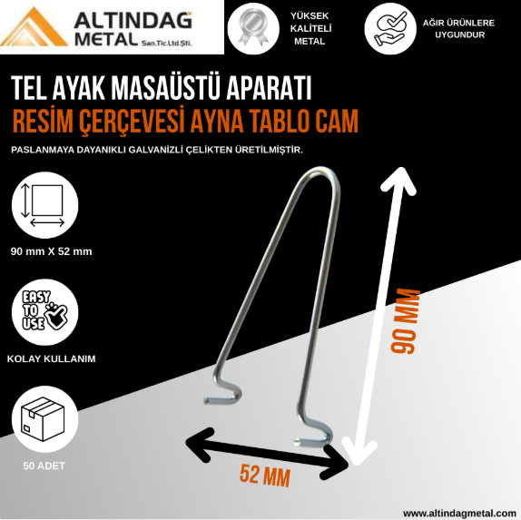 TEL AYAK MASAÜSTÜ APARATI - RESİM ÇERÇEVESİ - AYNA -TABLO -CAM ASKI APARATI