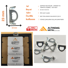 Deprem Askı Küçük – Cam, Tablo, Ayna Askı Aparatı – Sarsıntı ve Temasta Düşmeye Karşı Güvenli – 500 Adet