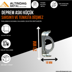 Deprem Askı Küçük – Cam, Tablo, Ayna Askı Aparatı – Sarsıntı ve Temasta Düşmeye Karşı Güvenli – 500 Adet