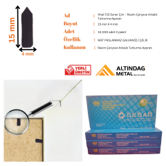 İthal F15 Esner Çivi – Resim Çerçeve Arkalık Tutturma Aparatı (10.000 Adet)