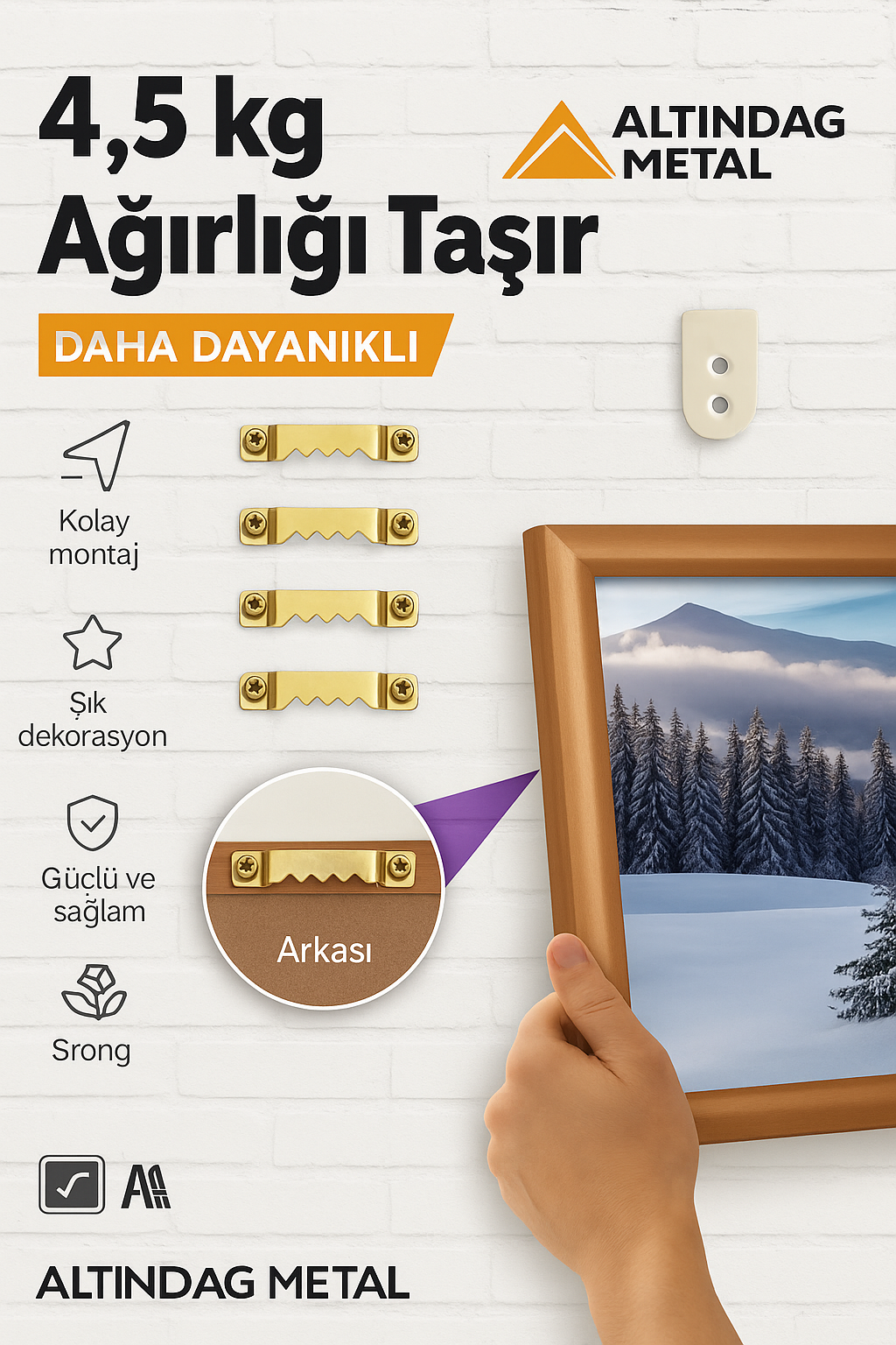TABLO RESİM ÇERÇEVE DUVAR ASKI APARATI