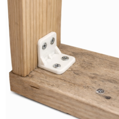 L Köşe Plastik Bağlantı Aparatı | Vidalı Mobilya Köşe Birleştirici (Vida Dahil)