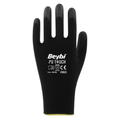 Beybi PU Touch İş Eldiveni | Poliüretan Kaplı, Parmak Hassasiyetli, Gıda Uyumlu